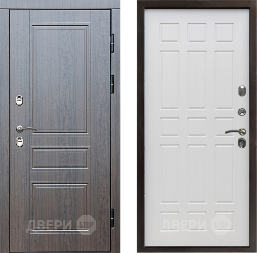 Входная металлическая Дверь Престиж TERMO с терморазрывом Классика Спарта Лиственница белая в Электроуглях