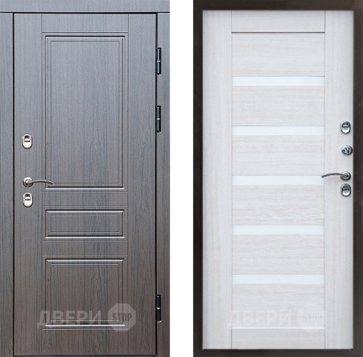 Входная металлическая Дверь Престиж TERMO с терморазрывом Классика Царга Лиственница белая в Электроуглях