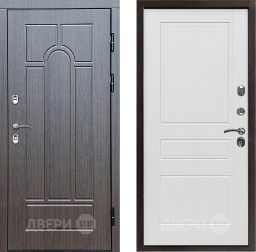 Входная металлическая Дверь Престиж TERMO с терморазрывом Арка Классика Белое дерево в Электроуглях