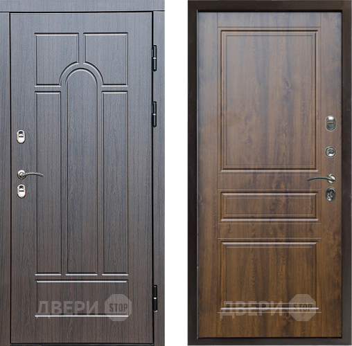 Входная металлическая Дверь Престиж TERMO с терморазрывом Арка Классика Дуб в Электроуглях