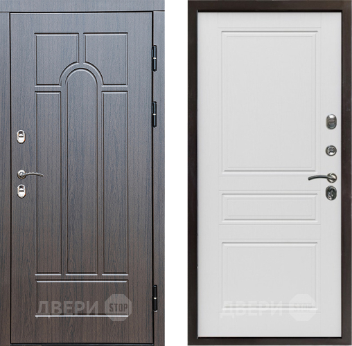 Входная металлическая Дверь Престиж TERMO с терморазрывом Арка Классика Лиственница белая в Электроуглях