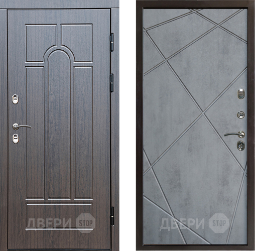 Входная металлическая Дверь Престиж TERMO с терморазрывом Арка Лучи Бетон темный в Электроуглях