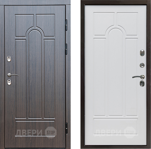 Входная металлическая Дверь Престиж TERMO с терморазрывом Арка Арка Белое дерево в Электроуглях