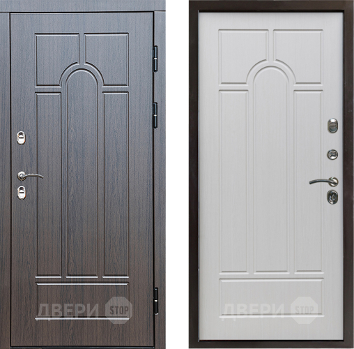 Входная металлическая Дверь Престиж TERMO с терморазрывом Арка Арка Лиственница белая в Электроуглях