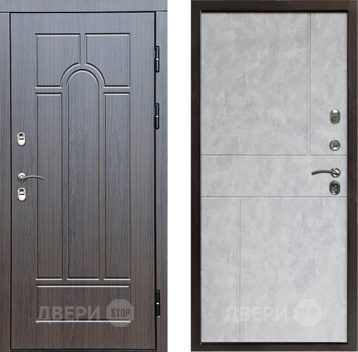 Входная металлическая Дверь Престиж TERMO с терморазрывом Арка Горизонт Бетон светлый в Электроуглях