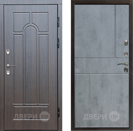 Входная металлическая Дверь Престиж TERMO с терморазрывом Арка Горизонт Бетон темный в Электроуглях