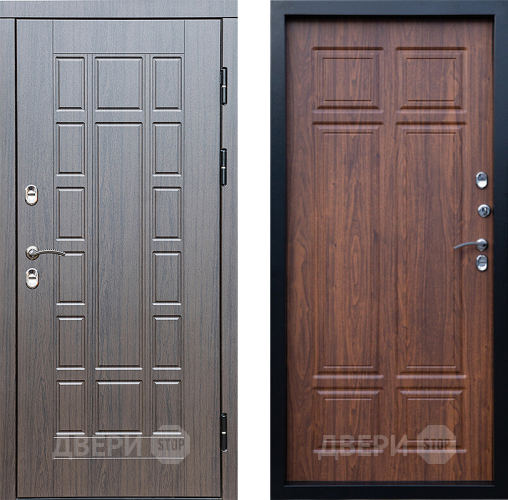 Входная металлическая Дверь Престиж TERMO с терморазрывом Престиж Премиум Орех темный в Электроуглях