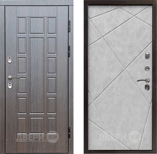 Входная металлическая Дверь Престиж TERMO с терморазрывом Престиж Лучи Бетон светлый в Электроуглях
