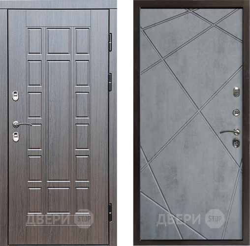 Входная металлическая Дверь Престиж TERMO с терморазрывом Престиж Лучи Бетон темный в Электроуглях