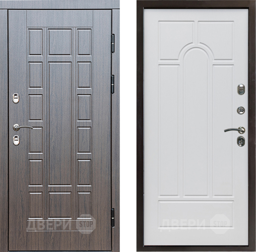 Входная металлическая Дверь Престиж TERMO с терморазрывом Престиж Арка Белое дерево в Электроуглях