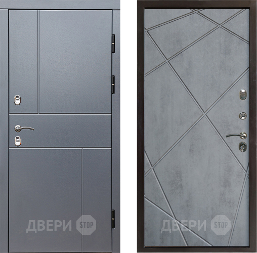 Входная металлическая Дверь Престиж TERMO с терморазрывом Горизонт Грэй Лучи Бетон темный в Электроуглях