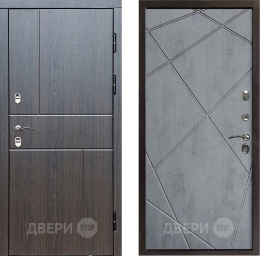 Входная металлическая Дверь Престиж TERMO с терморазрывом Горизонт Венге Лучи Бетон темный в Электроуглях