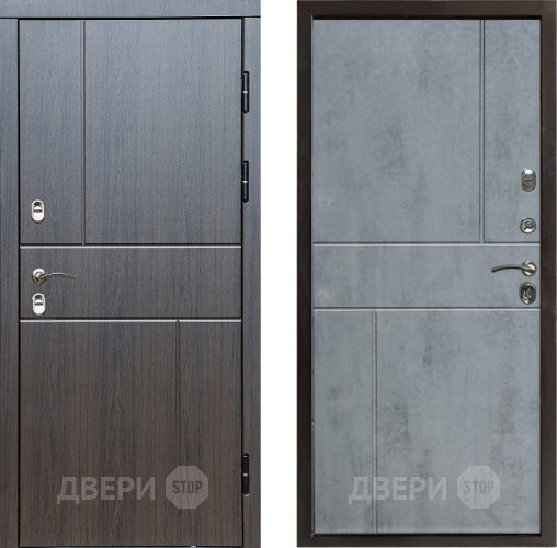 Входная металлическая Дверь Престиж TERMO с терморазрывом Горизонт Венге Горизонт Бетон темный в Электроуглях