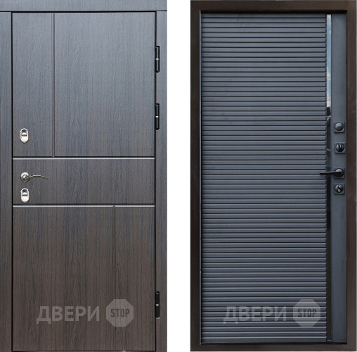 Входная металлическая Дверь Престиж TERMO с терморазрывом Горизонт Венге Porte Черный кварц в Электроуглях