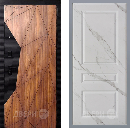 Дверь Заводские двери Морра Стокгольм Мрамор белый в Электроуглях