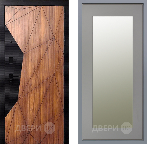 Дверь Заводские двери Морра Зеркало Модерн Грей софт в Электроуглях