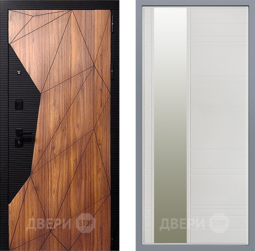 Дверь Заводские двери Морра Зеркало Лира Белый софт в Электроуглях