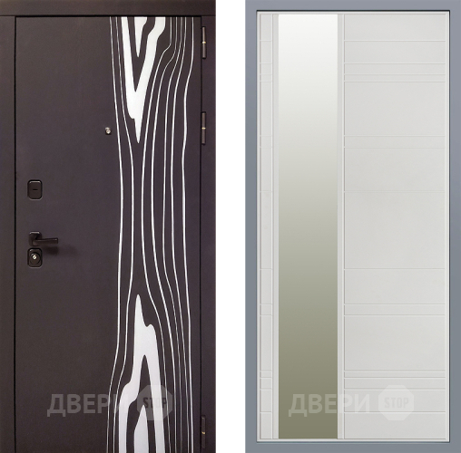 Дверь Заводские двери Леванте Зеркало Лира Белый софт в Электроуглях