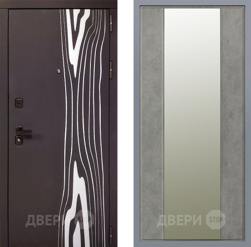 Дверь Заводские двери Леванте Зеркало Макси Бетон темный в Электроуглях