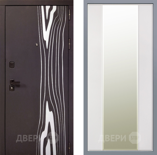 Дверь Заводские двери Леванте Зеркало Макси Белый матовый в Электроуглях