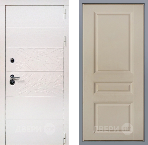 Дверь Заводские двери Дэко Вайт Стокгольм Шампань в Электроуглях