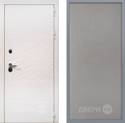 Дверь Заводские двери Дэко Вайт Флитта Грей софт в Электроуглях