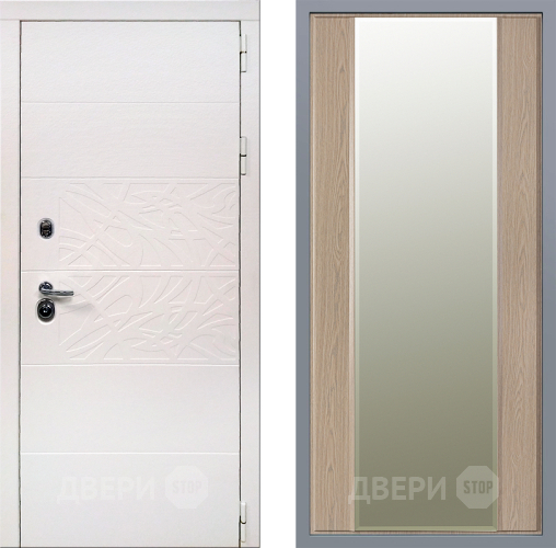 Дверь Заводские двери Дэко Вайт Зеркало Макси Беленый дуб в Электроуглях