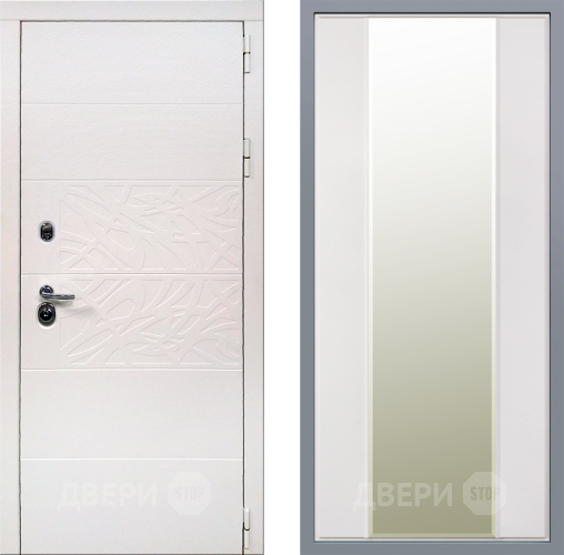 Дверь Заводские двери Дэко Вайт Зеркало Макси Белый матовый в Электроуглях