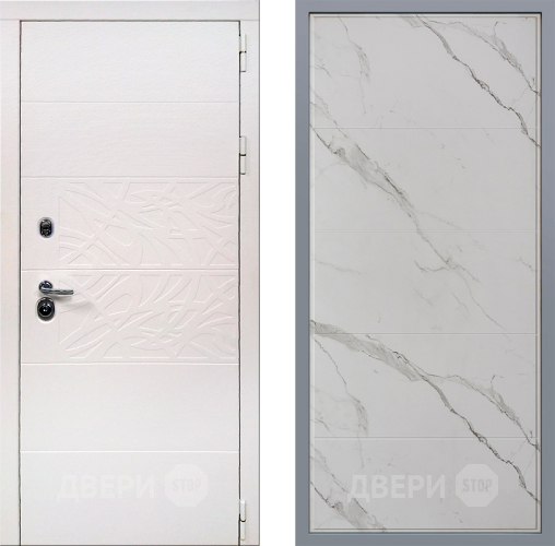 Дверь Заводские двери Дэко Вайт Тривия Мрамор белый в Электроуглях