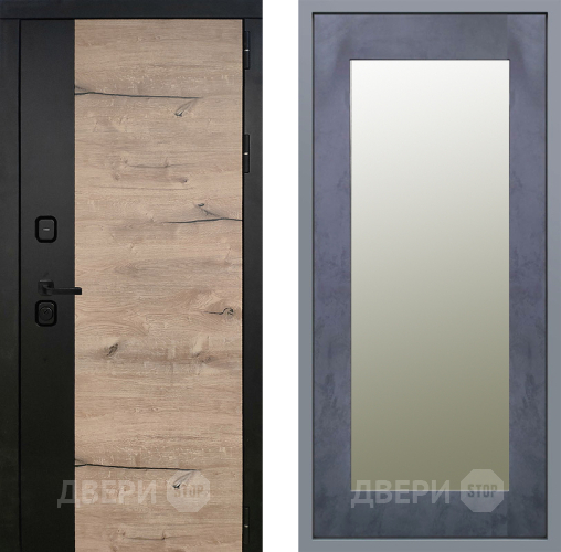 Дверь Заводские двери Ларте Зеркало Модерн Бетон темный в Электроуглях