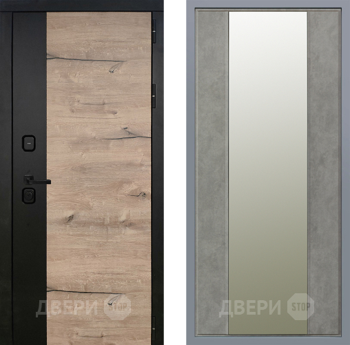 Дверь Заводские двери Ларте Зеркало Макси Бетон темный в Электроуглях