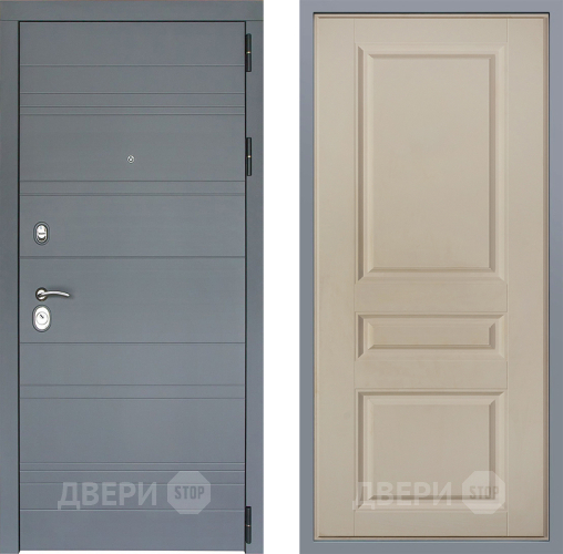 Дверь Заводские двери Лира Софт графит Стокгольм Шампань в Электроуглях