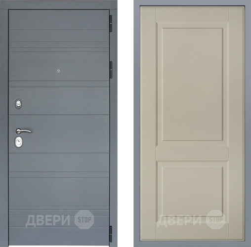 Дверь Заводские двери Лира Софт графит Доррен Шампань в Электроуглях