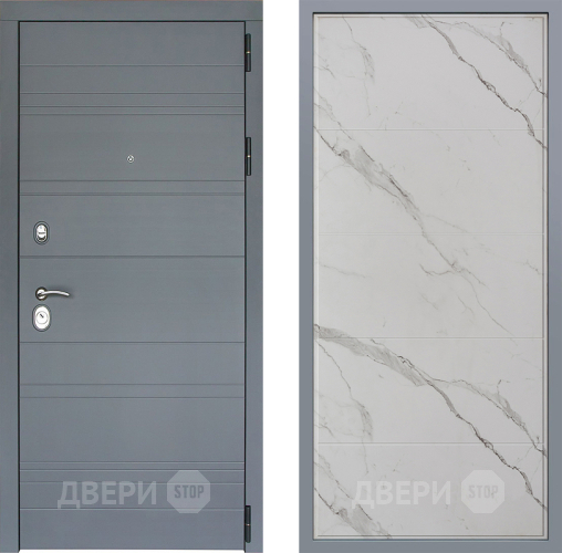 Дверь Заводские двери Лира Софт графит Тривия Мрамор белый в Электроуглях