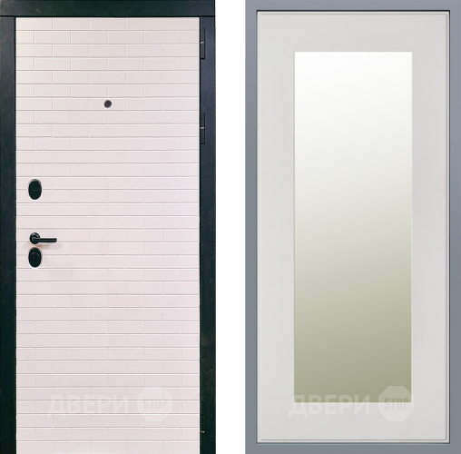 Дверь Заводские двери Сохо Зеркало Модерн Белый софт в Электроуглях