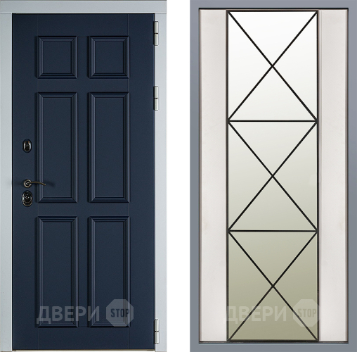 Дверь Заводские двери Стокгольм Зеркало Перфекто Структурное дерево в Электроуглях