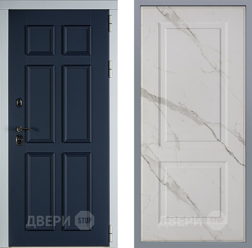 Дверь Заводские двери Стокгольм Доррен Мрамор белый в Электроуглях