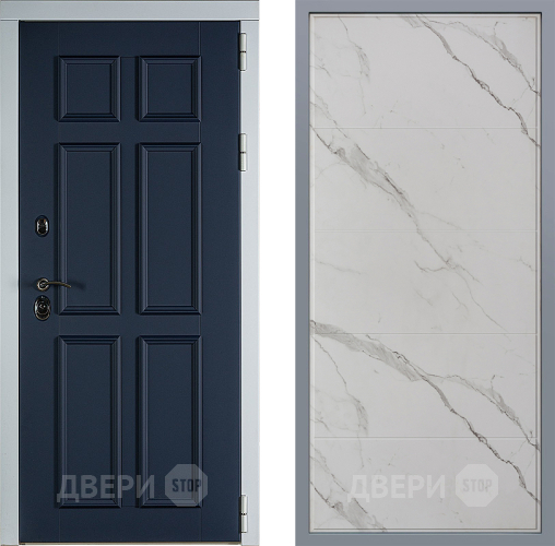 Дверь Заводские двери Стокгольм Тривия Мрамор белый в Электроуглях