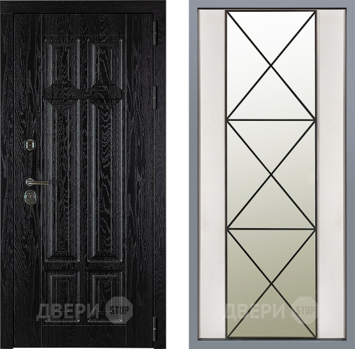 Дверь Заводские двери Мюнхен Зеркало Перфекто Структурное дерево в Электроуглях