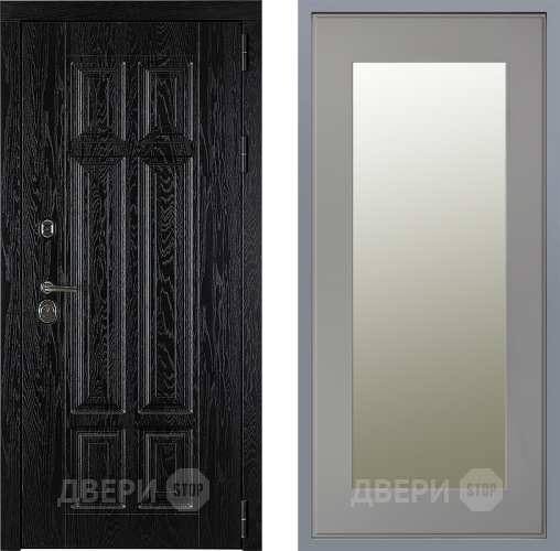 Дверь Заводские двери Мюнхен Зеркало Модерн Грей софт в Электроуглях