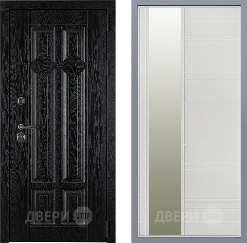 Дверь Заводские двери Мюнхен Зеркало Лира Белый софт в Электроуглях