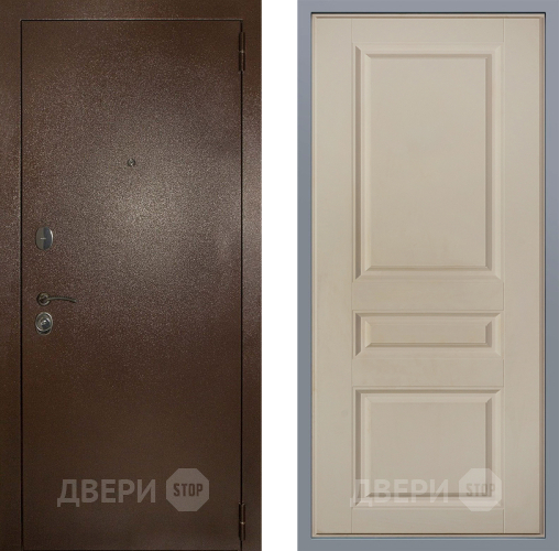 Дверь Заводские двери Эталон 3к антик медь Стокгольм Шампань в Электроуглях