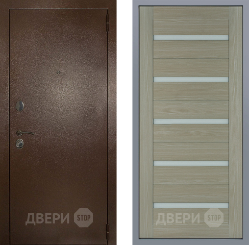 Дверь Заводские двери Эталон 3к антик медь СБ-1 Капучино в Электроуглях