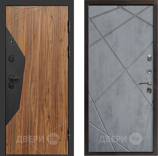 Входная металлическая Дверь Престиж Avangard Лучи Бетон темный в Электроуглях