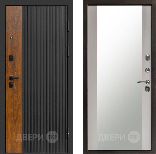 Входная металлическая Дверь Престиж Prestizh Зеркало Лиственница белая в Электроуглях