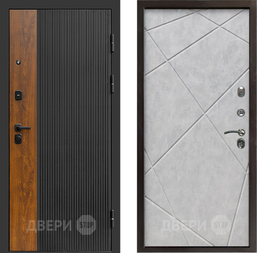 Входная металлическая Дверь Престиж Prestizh Лучи Бетон светлый в Электроуглях