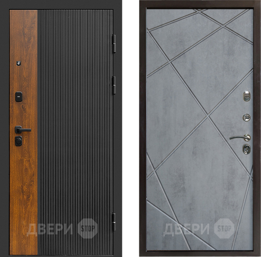 Входная металлическая Дверь Престиж Prestizh Лучи Бетон темный в Электроуглях