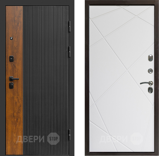 Входная металлическая Дверь Престиж Prestizh Лучи Бетон белый в Электроуглях