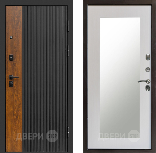 Входная металлическая Дверь Престиж Prestizh Зеркло Пастораль Лиственница белая в Электроуглях