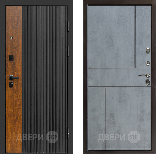 Входная металлическая Дверь Престиж Prestizh Горизонт Бетон темный в Электроуглях